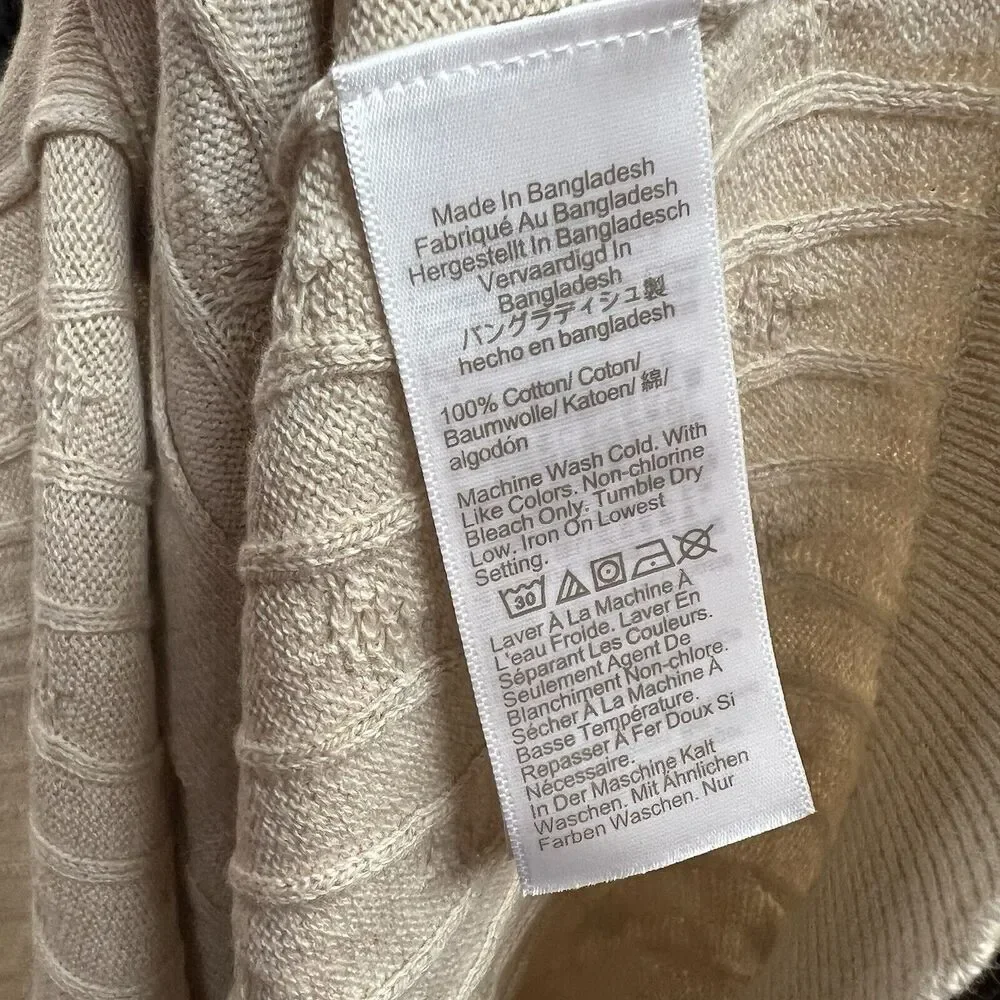 J Crew Women's Cable Knit Cardigan Sweater Button Long Sleeve Office Khaki SZ SM - Picture 6 of 6